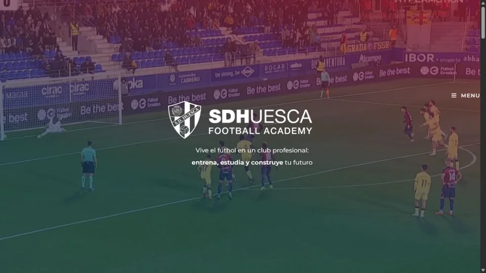 SD Huesca Football Academy homepage